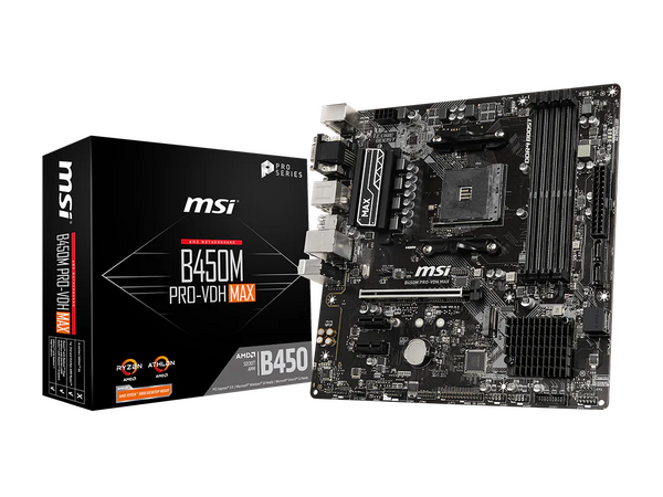 MSI B450M PRO-VDH MAX mATX So. AMD AM4 DDR4 Mainboard